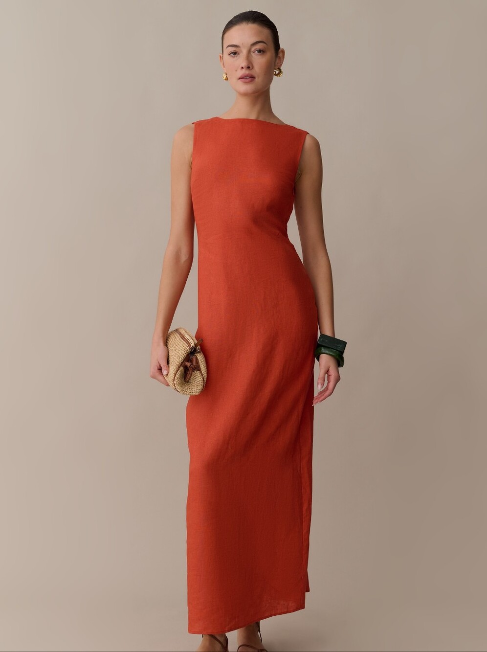 o.p.t Coast Linen Dress - Med